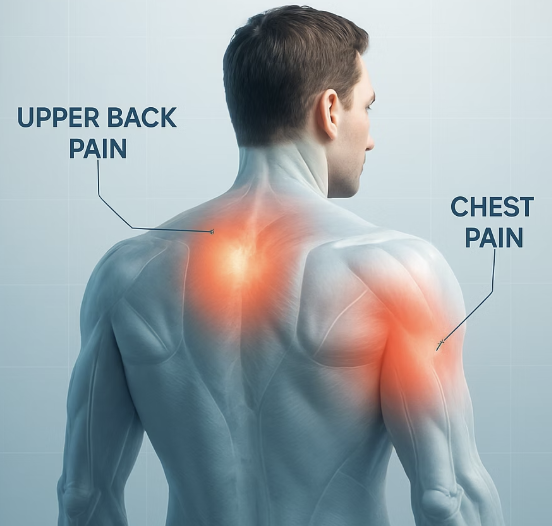 어깨뿐만 아니라 등이나 가슴도 아파요