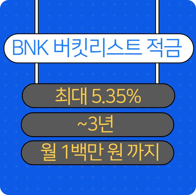 BNK 경남은행 적금 최대 5.35% 3년 버킷리스트 적금 예상 이자_2