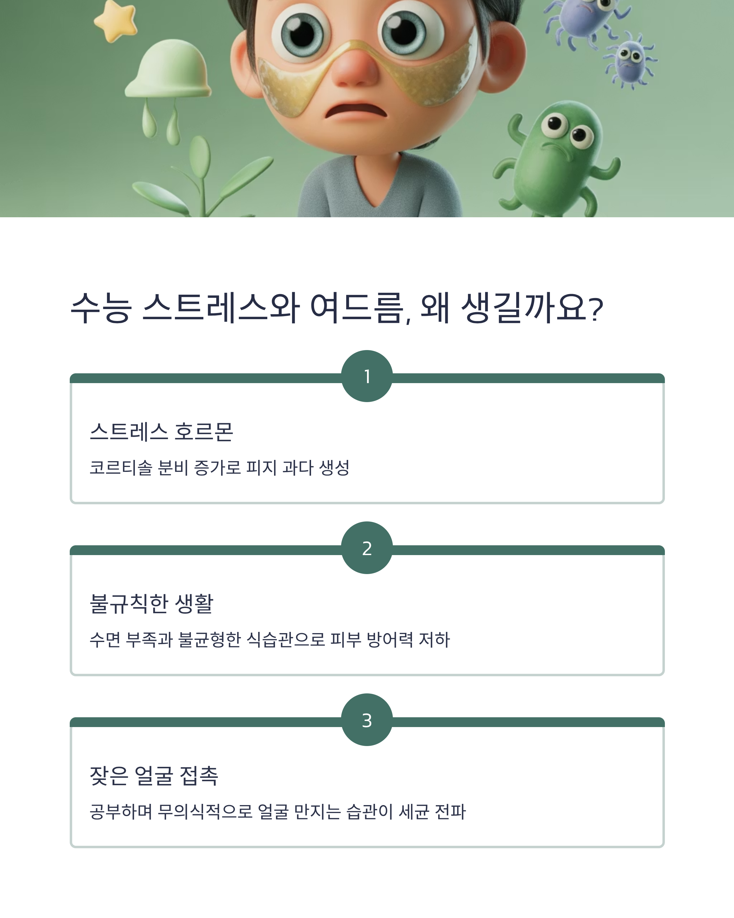 스트레스성 여드름과 그 원인