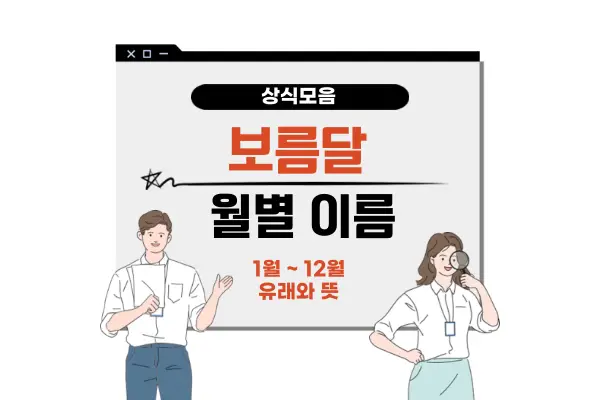 보름달 월별 이름 뜻