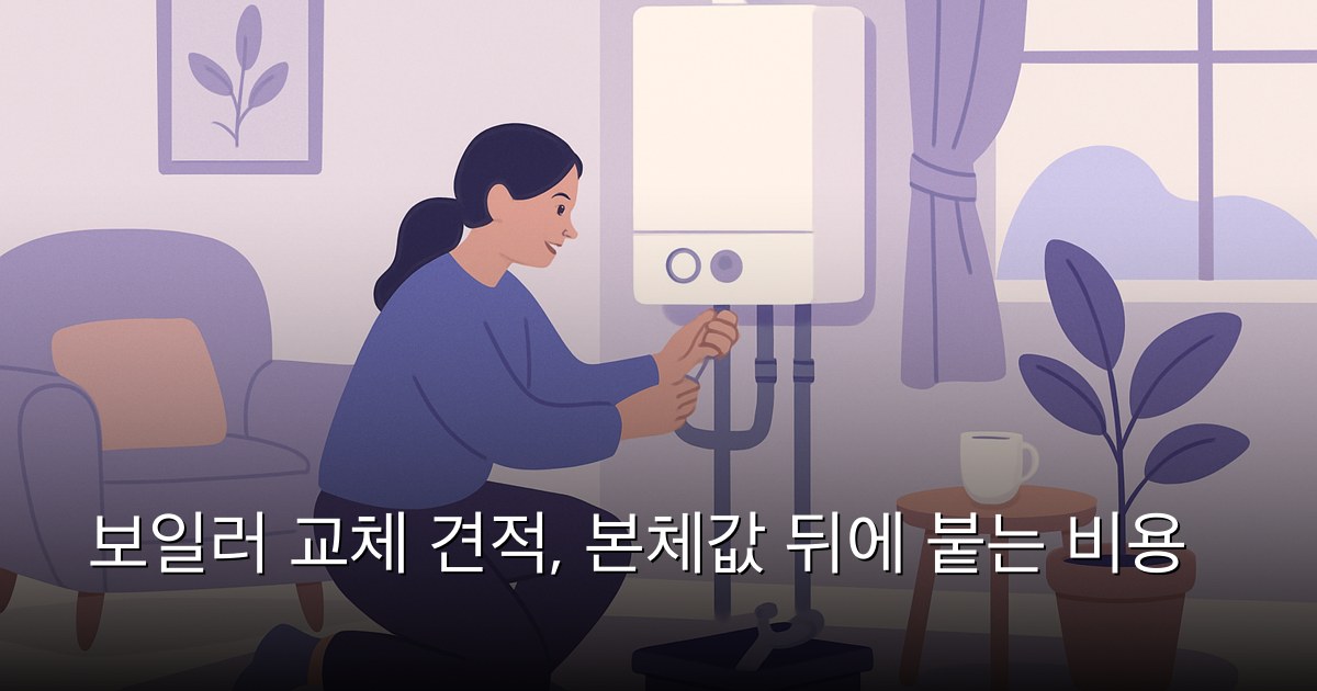 보일러 교체 견적, 본체값 뒤에 붙는 비용