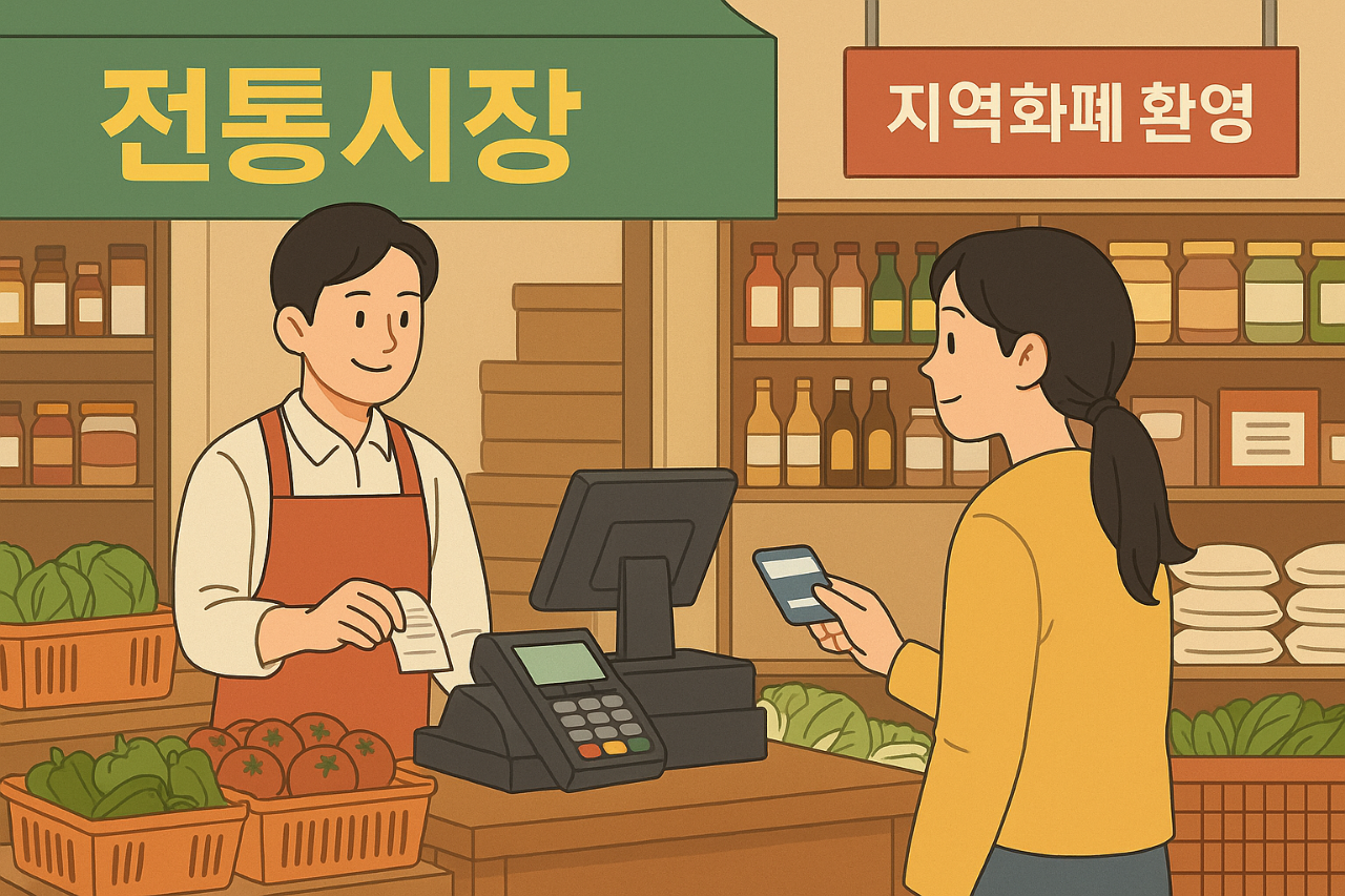 지역화폐 사용 가능한 전통시장