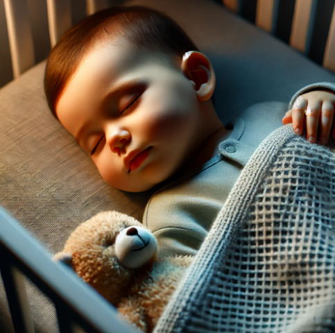 밤에 자는 아기