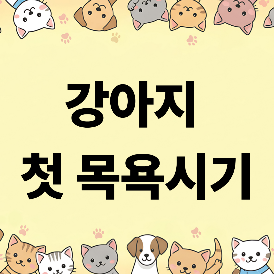강아지 첫 목욕 시기