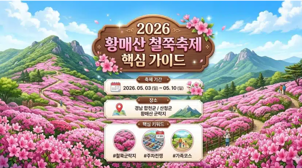 2026 황매산 철쭉축제 등산코스는?