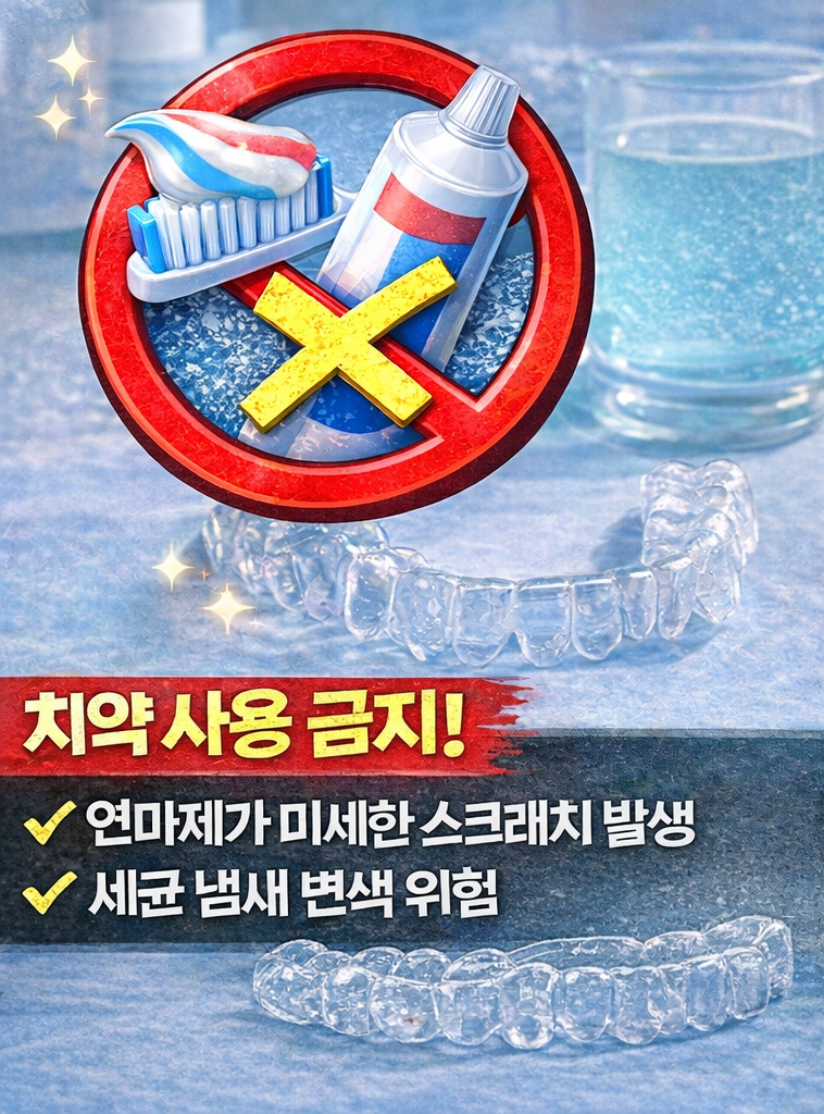 인비절라인 치약 세척 금지 이유