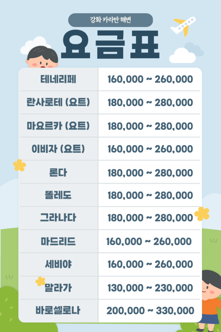 요금표