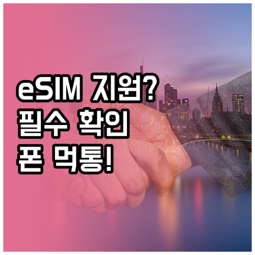 eSIM 개통 전 단말기 지원 여부 ..