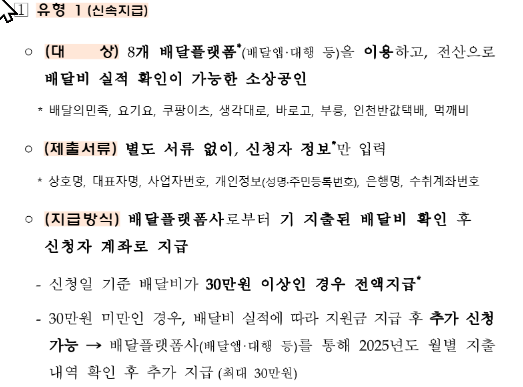 2025년 소상공인배달택배비지원kr(최대 30만원)