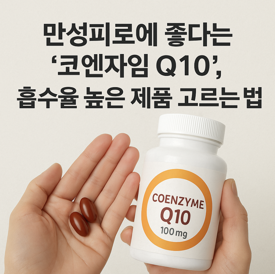 만성피로에 좋다는 '코엔자임 Q10', 흡수율 높은 제품 고르는 법