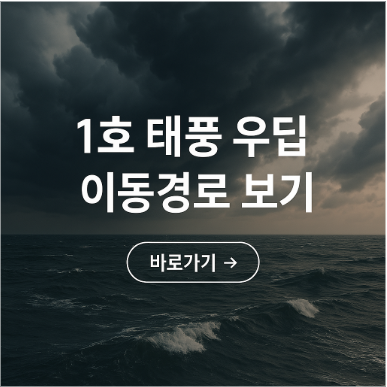 1호 태풍 우딥 이동경로 국내영향