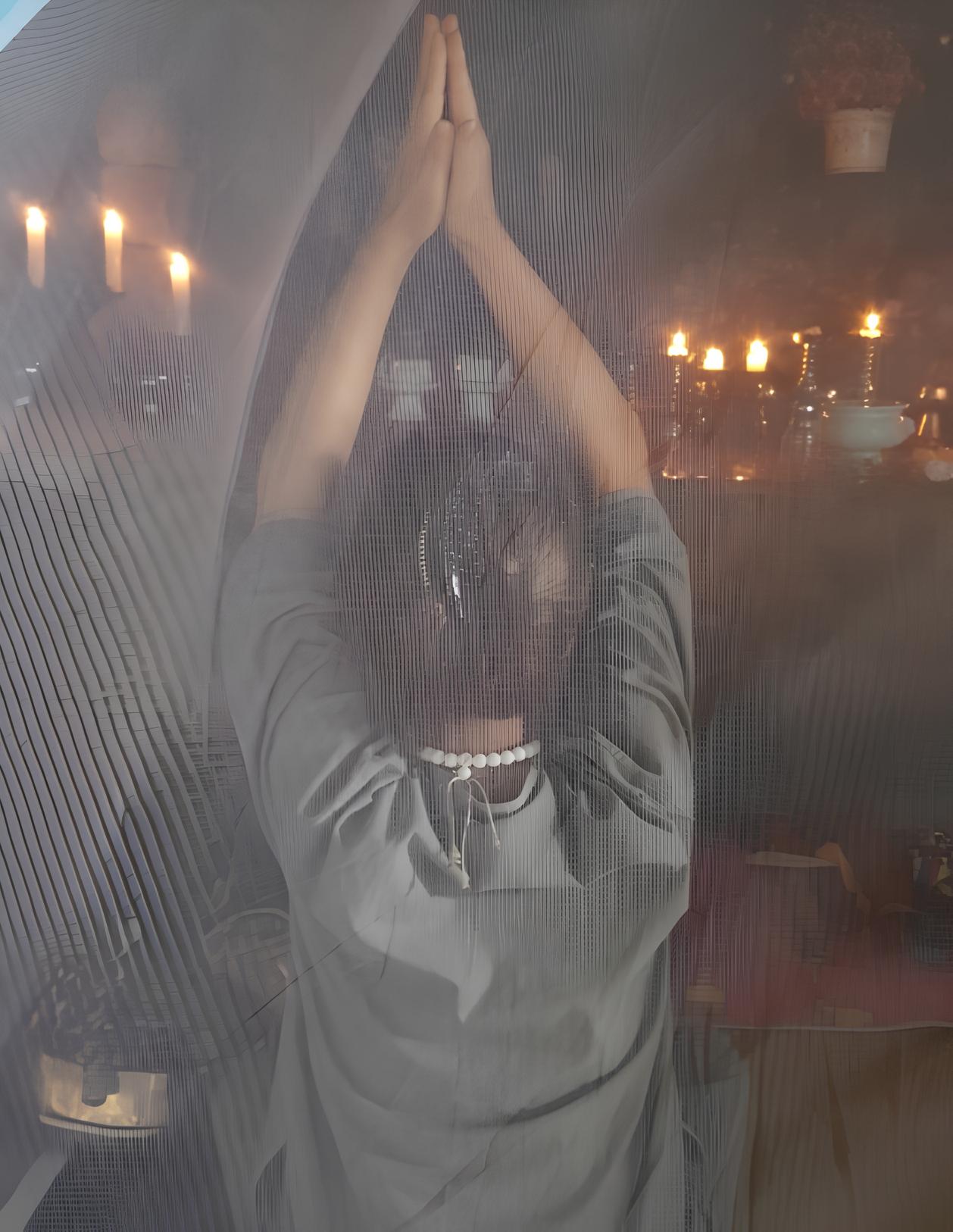 선녀보살 기도하는 모습