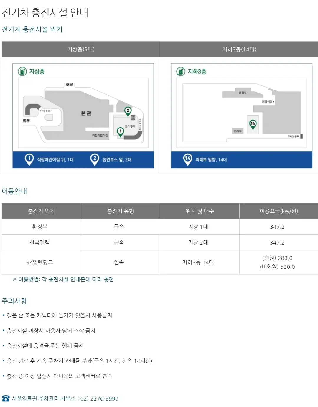 신내동 서울의료원 전용주차장 위치 및 주차비 안내