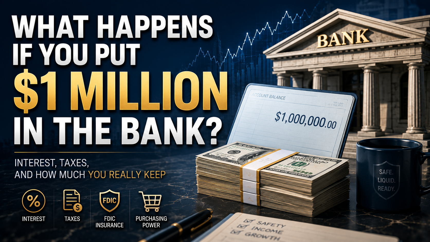 What happens when you put $1 million in the bank including interest taxes and purchasing power