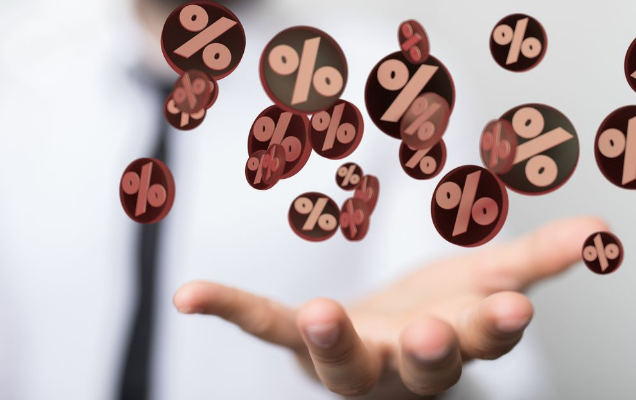 퍼센트 표시가 잔뜩 있는 모습.