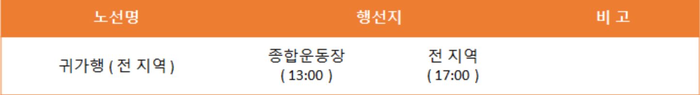 오션월드 하이시즌 셔틀버스