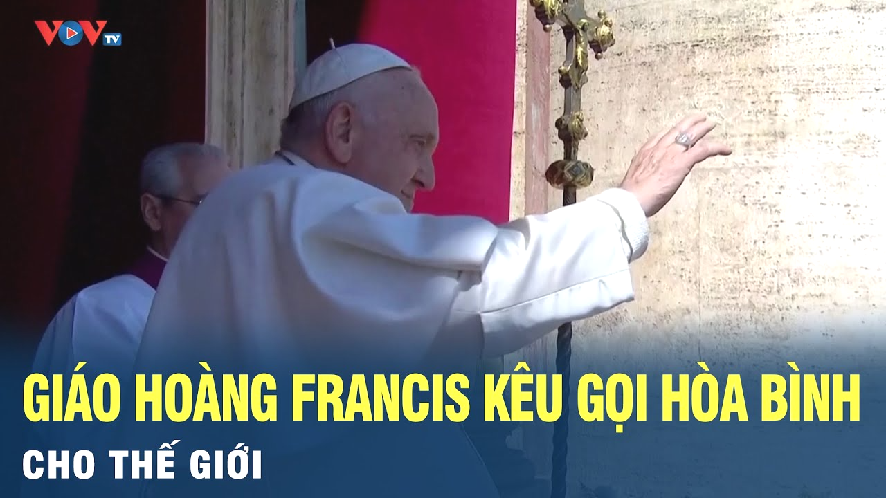 세계 평화를 호소한 프란치스코 교황에 관한 뉴스 화면