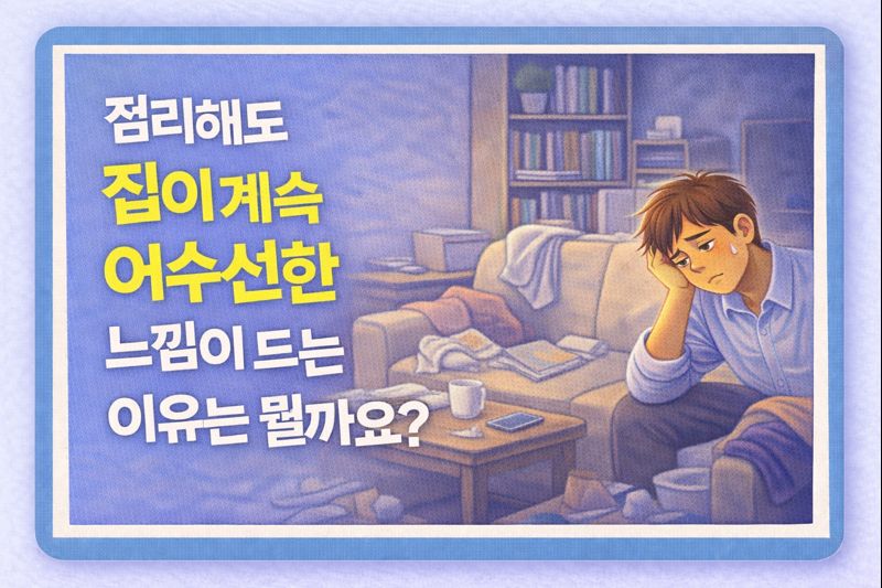 정리해도 집이 계속 어수선한 느낌이 드는 이유는 뭘까요?