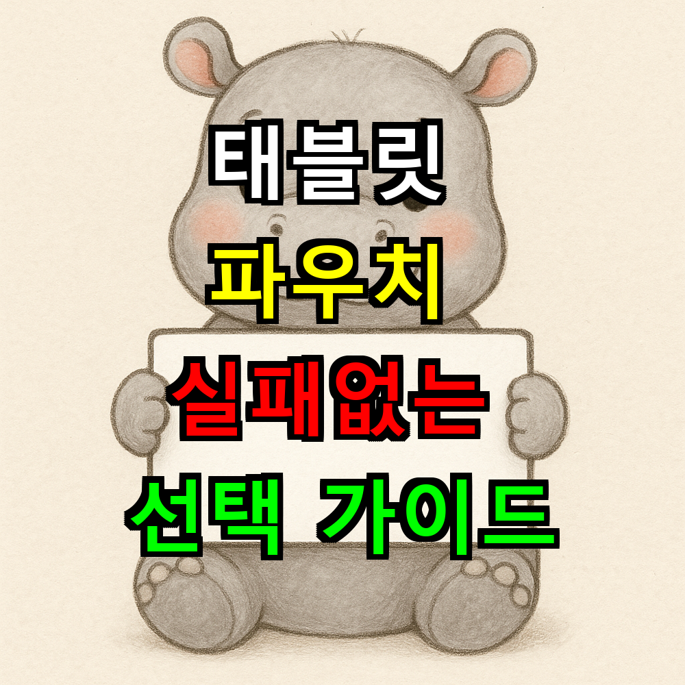태블릿 파우치 고르는법? 실패없는 선택 가이드