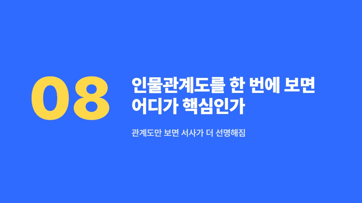 인물관계도를 한 번에 보면 어디가 핵심인가 &mdash; 관계도만 보면 서사가 더 선명해짐