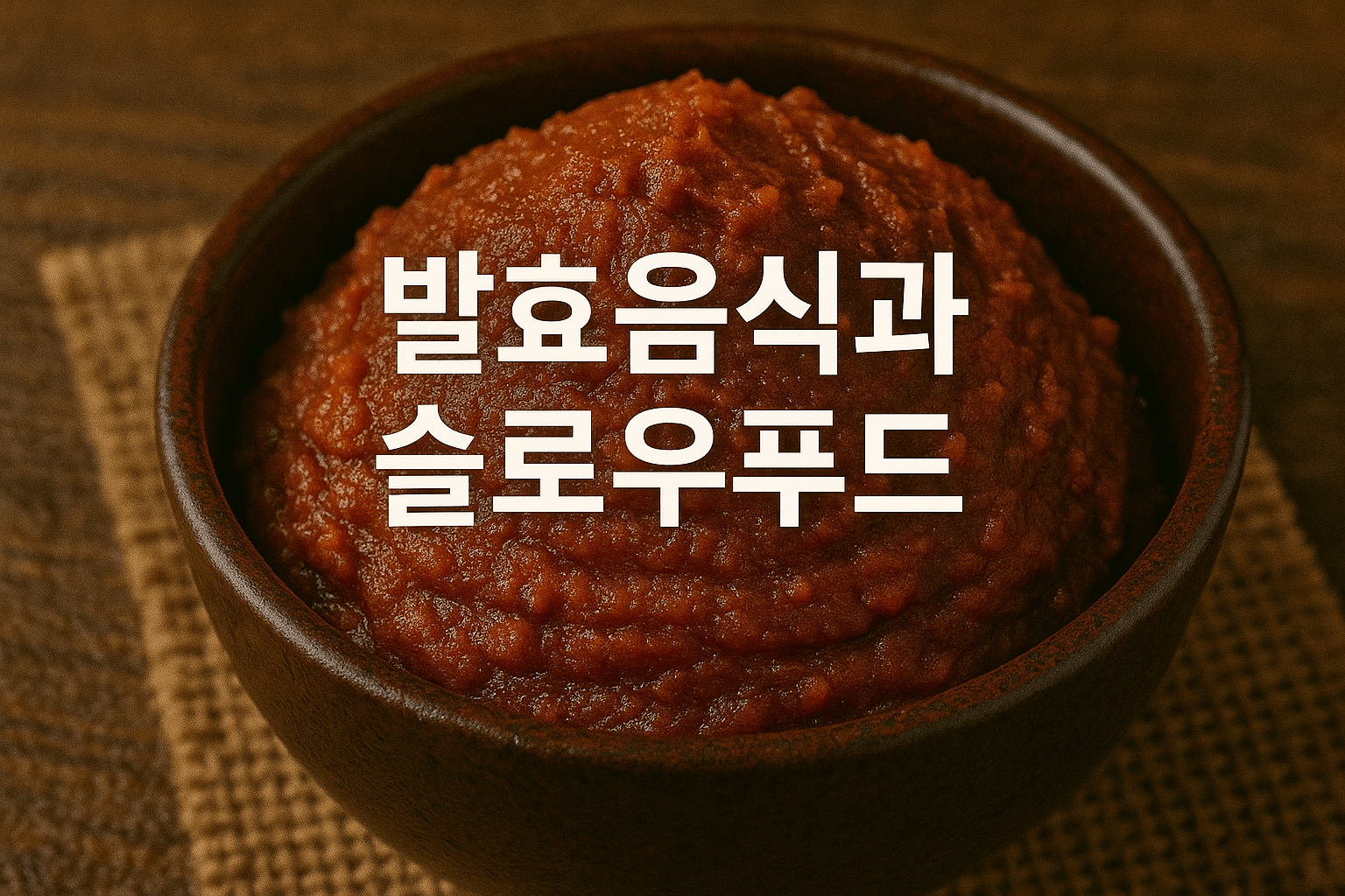 발효음식과 슬로우푸드