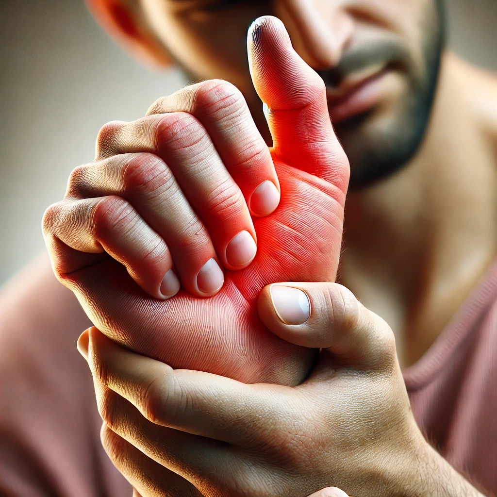 스마트폰 사용과 엄지 손가락 통증에 관련된 사진