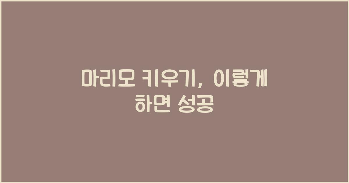 마리모 키우기