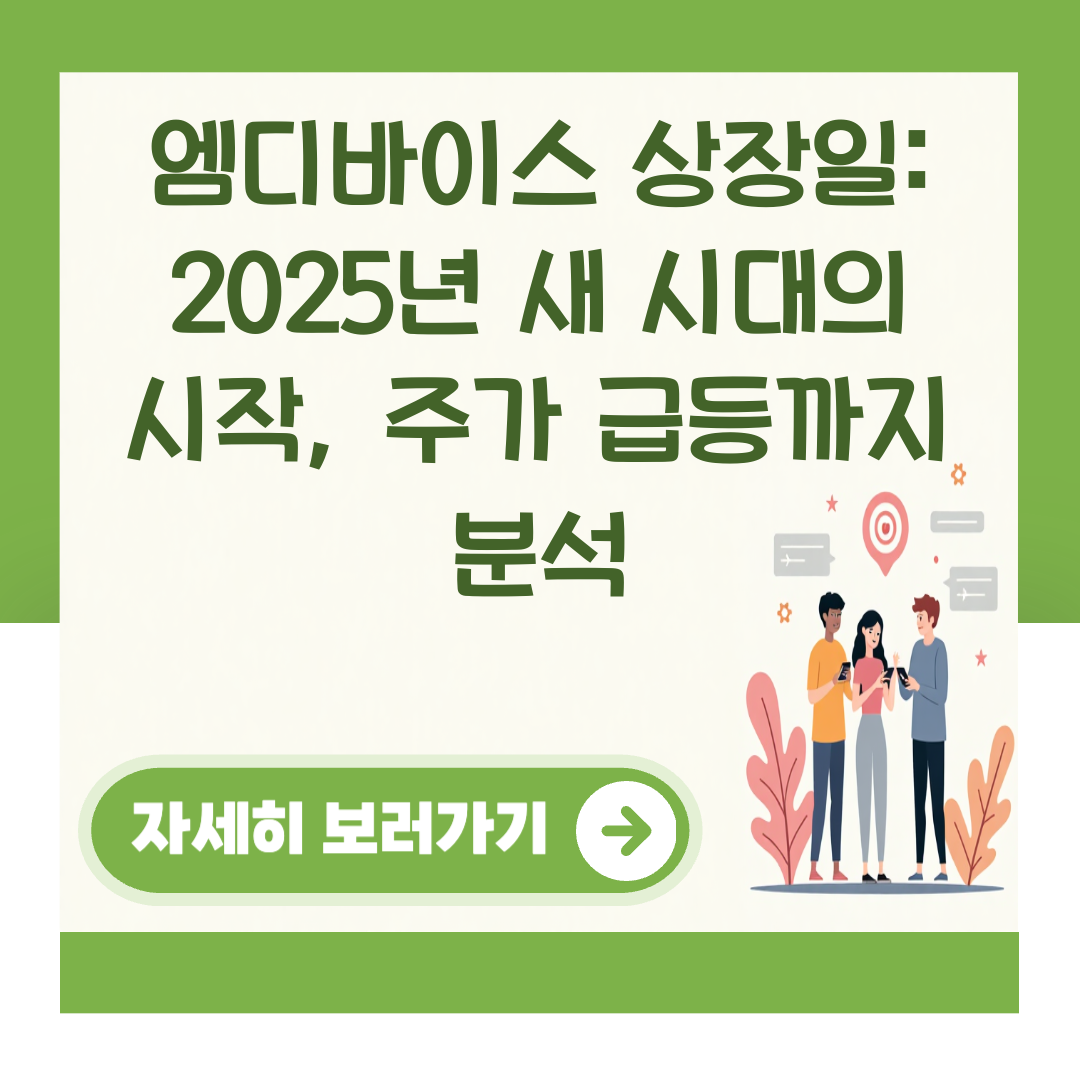 엠디바이스 상장일: 2025년 새 시대의 시작, 주가 급등까지 분석 대표 이미지