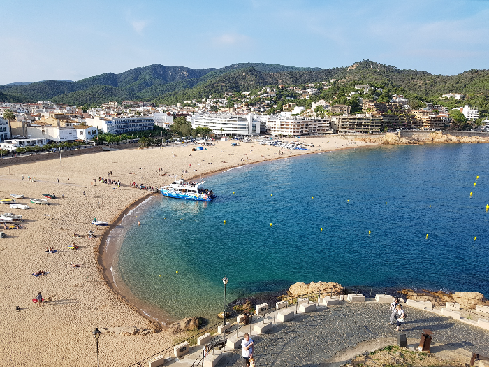 토사 데 마르 해변이 보이는 풍경 사진