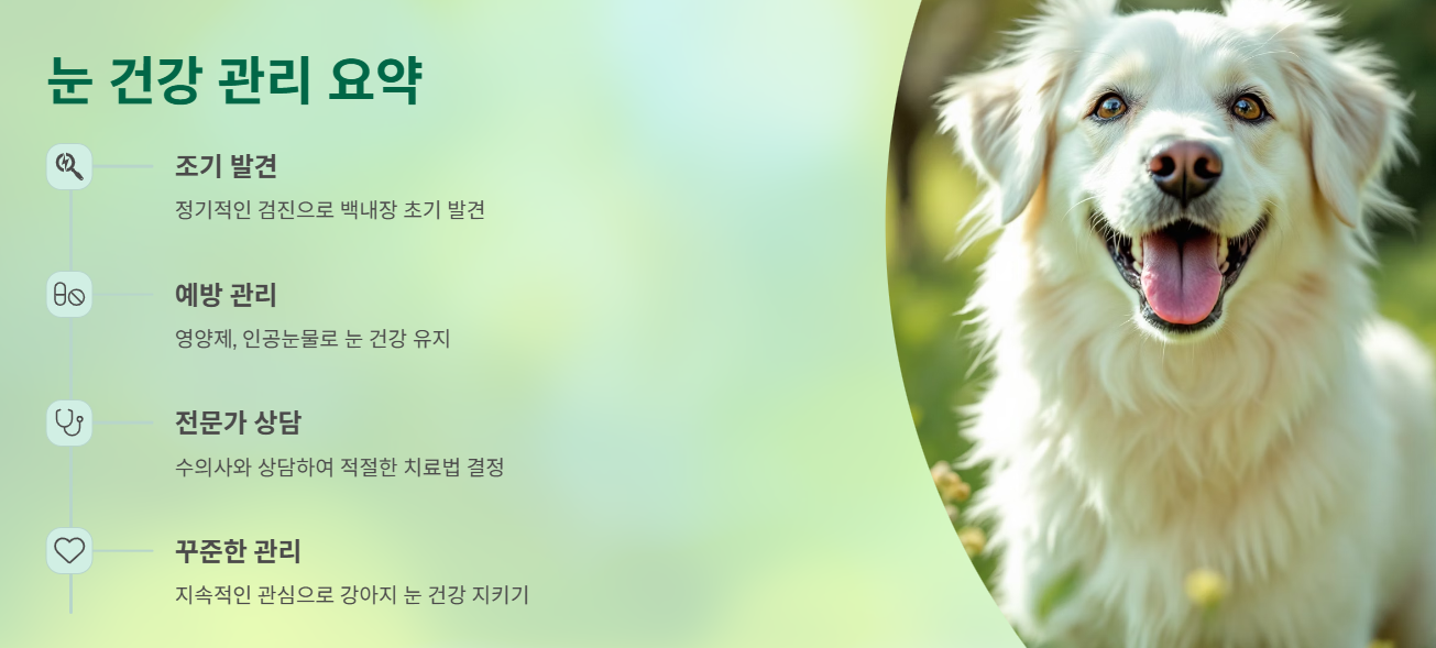 눈 건강 관리 요약