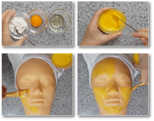 계란노른자팩 사용 순서