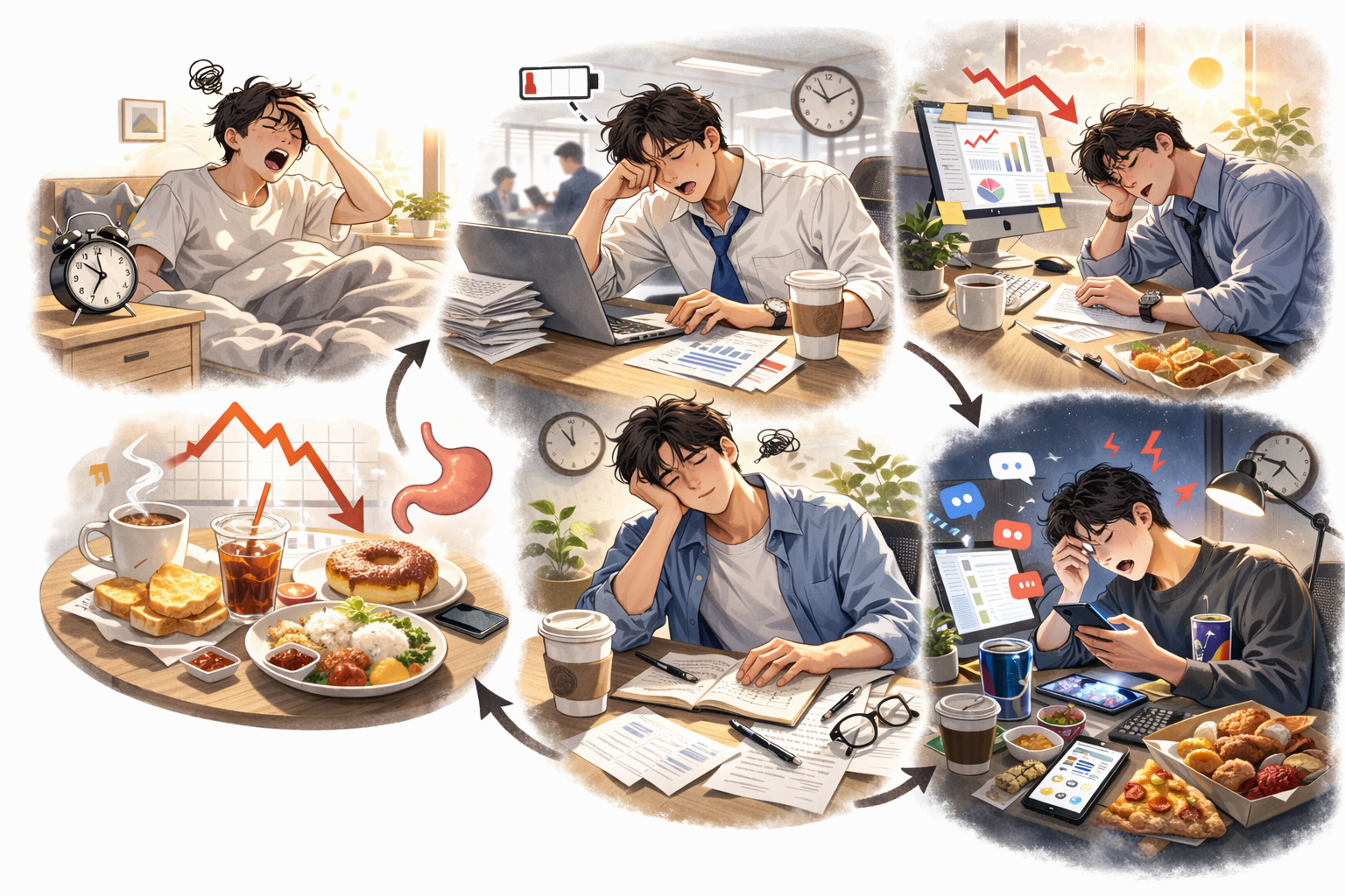 하루 종일 피로가 이어지는 생활 패턴