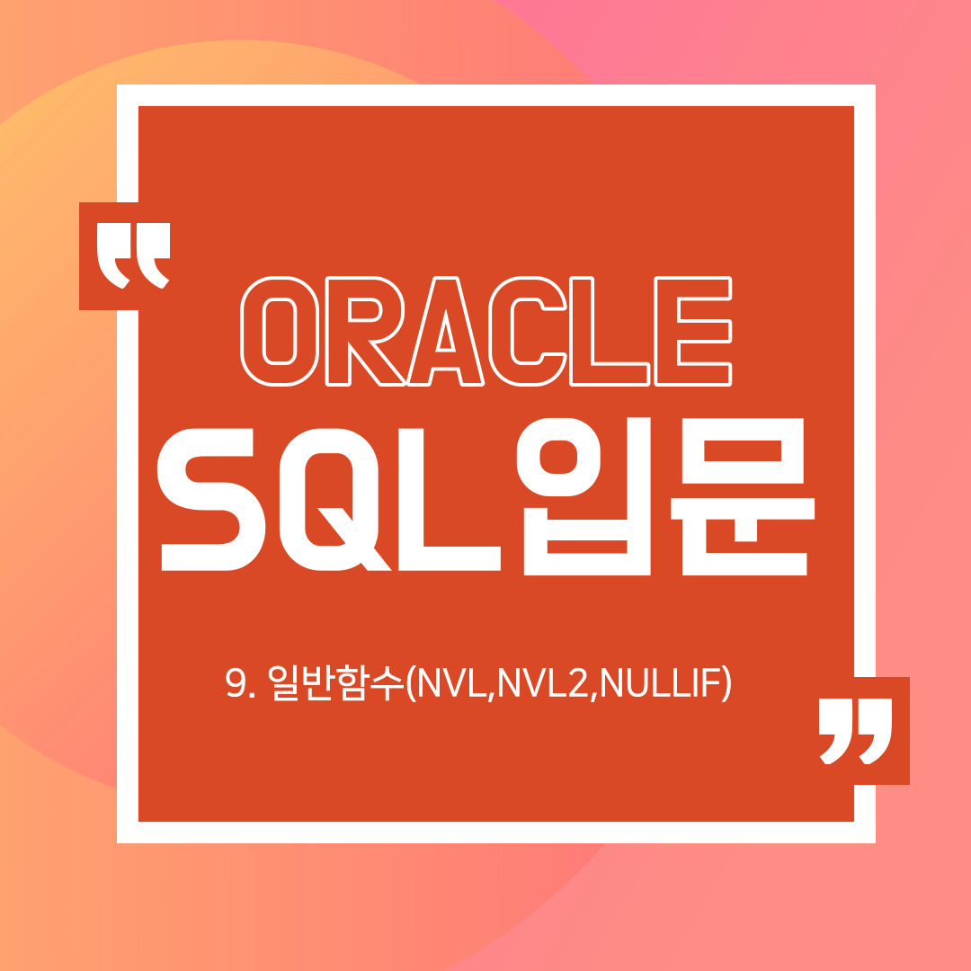 SQL ORACLE 일반함수
