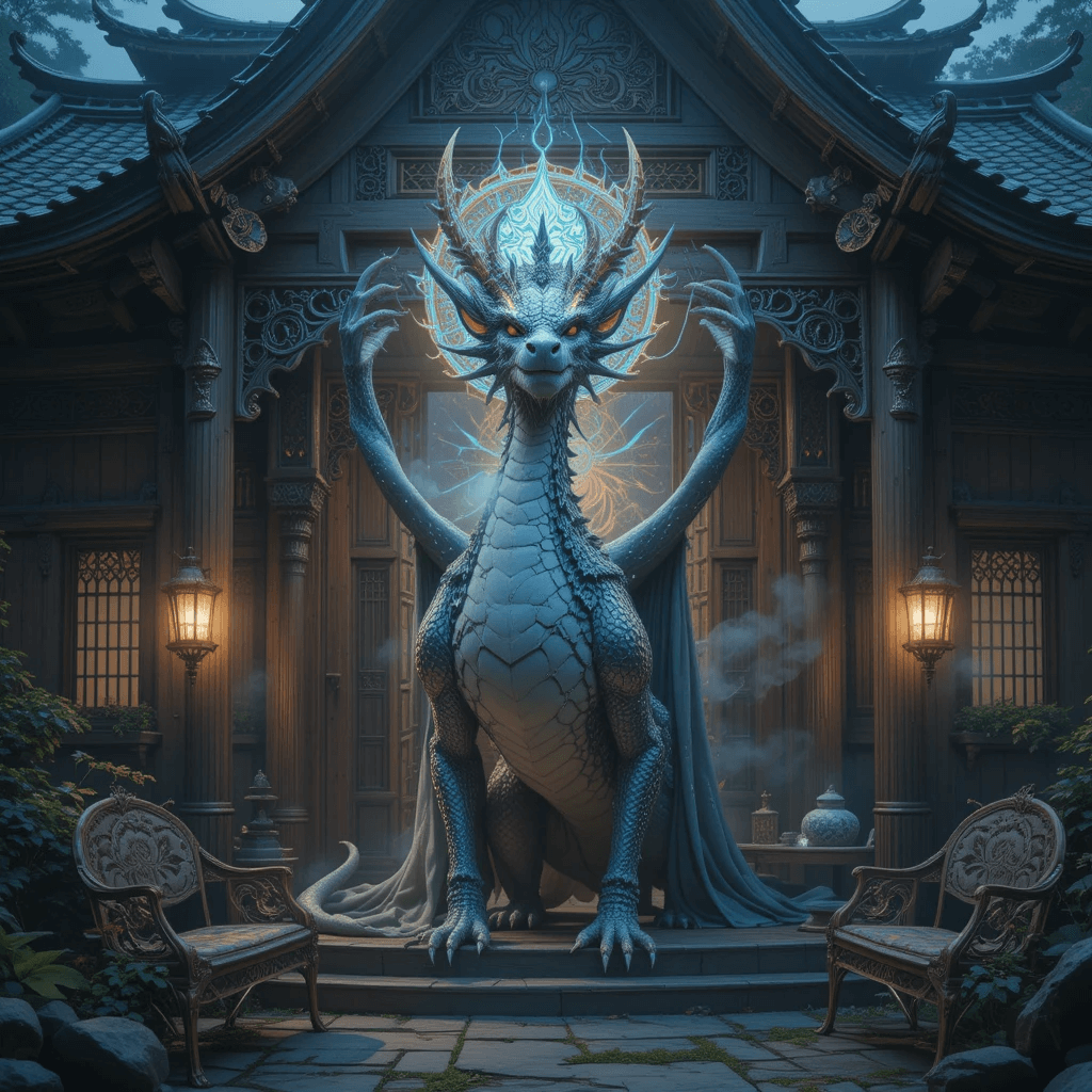 부동산 매매운이 좋아지는 예지몽으로 용이 집으로 들어오는 꿈의 참고이미지입니다.