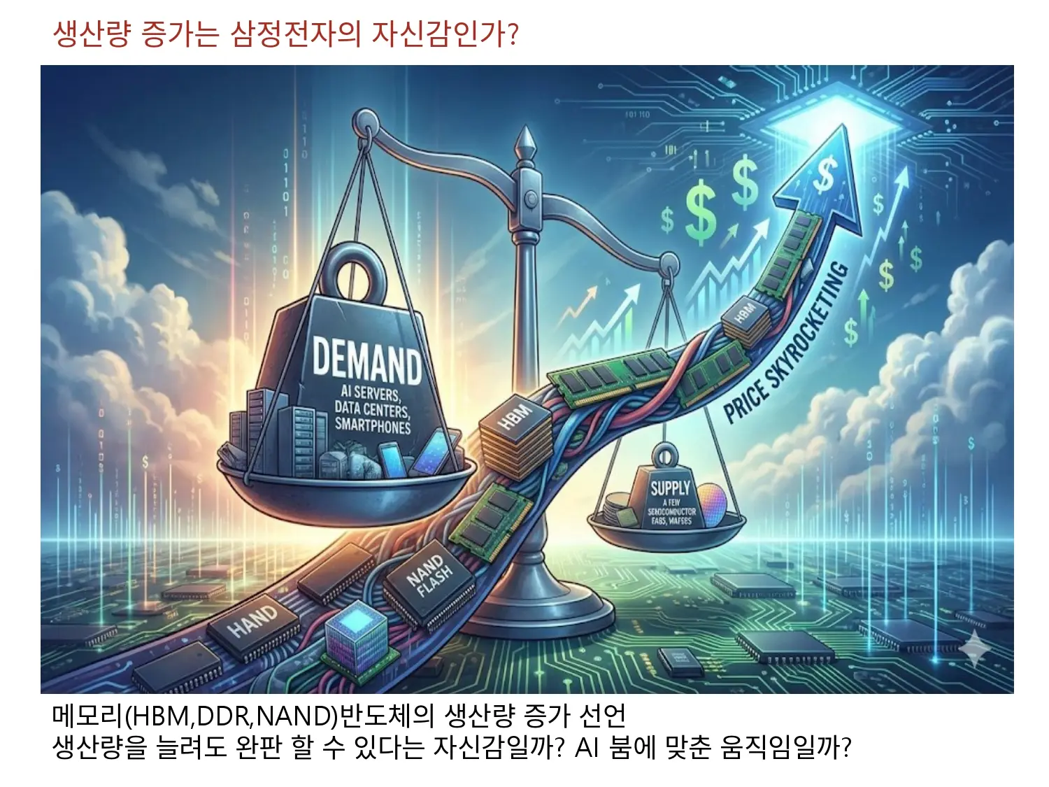 삼성전자의 생산량 증가 발표는 자신감인가?