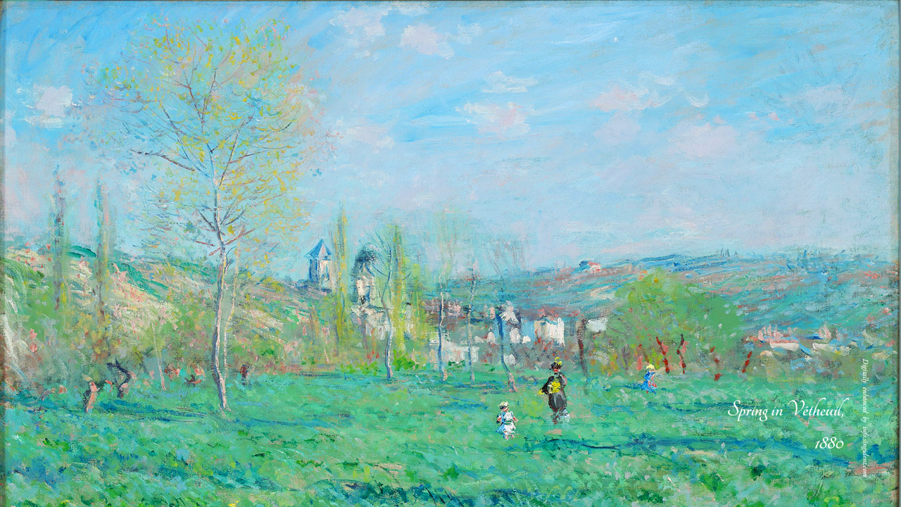 08 베퇴유의 봄 C - Spring in Vétheuil 모네그림