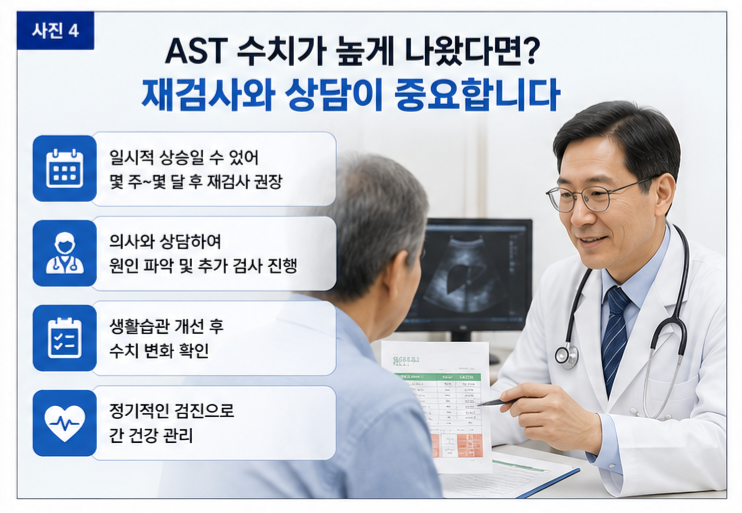 건강검진 재검사를 받는 모습