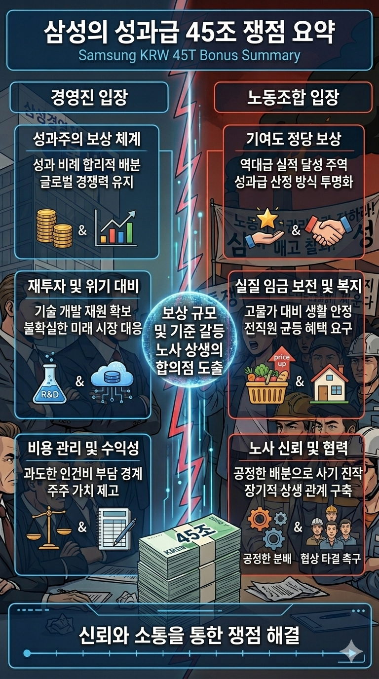 삼성의 핵심 쟁점을 요약하는 디지털 인포그래픽 9:16