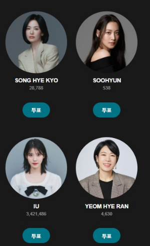 백상예술대상 인기상 여자 후보