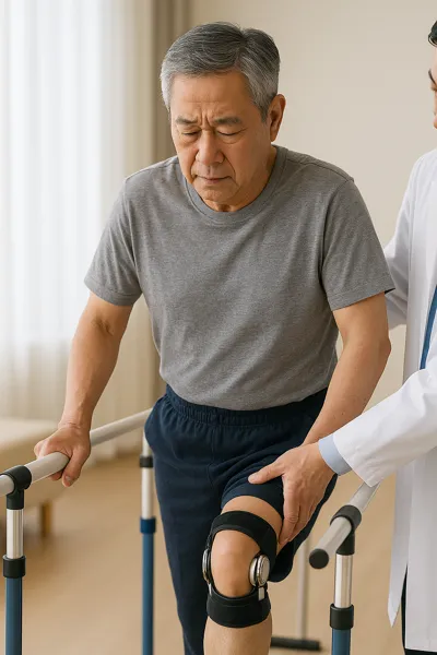 인공관절 재활 중 걷기 연습