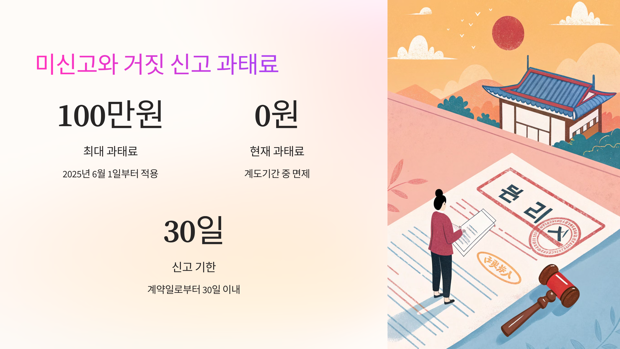 🚫 미신고와 거짓 신고 과태료