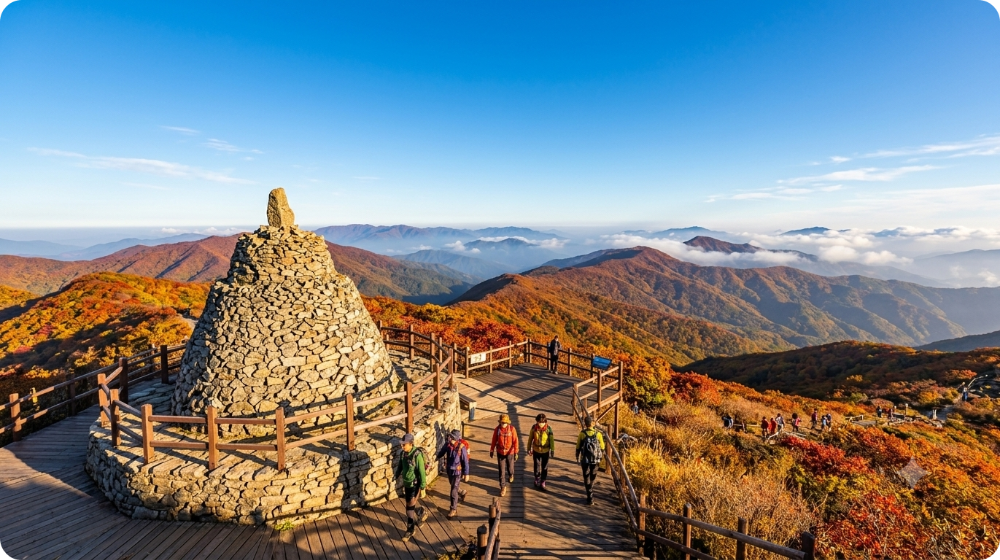 지리산 단풍명소 AI 이미지