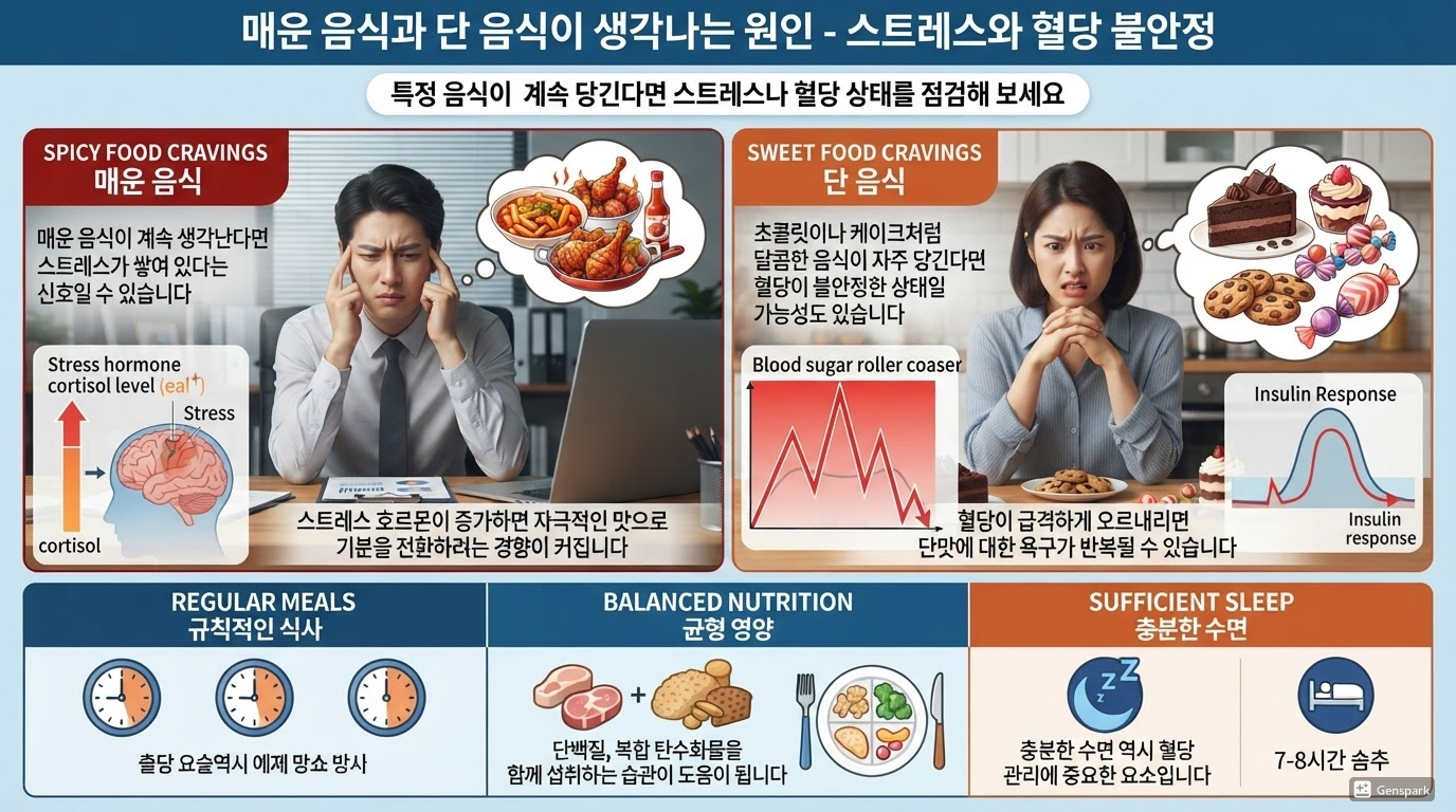 매운 음식과 단 음식이 생각나는 원인