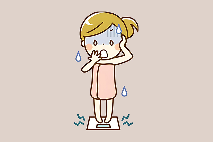 체중-감소에-놀라는-여성