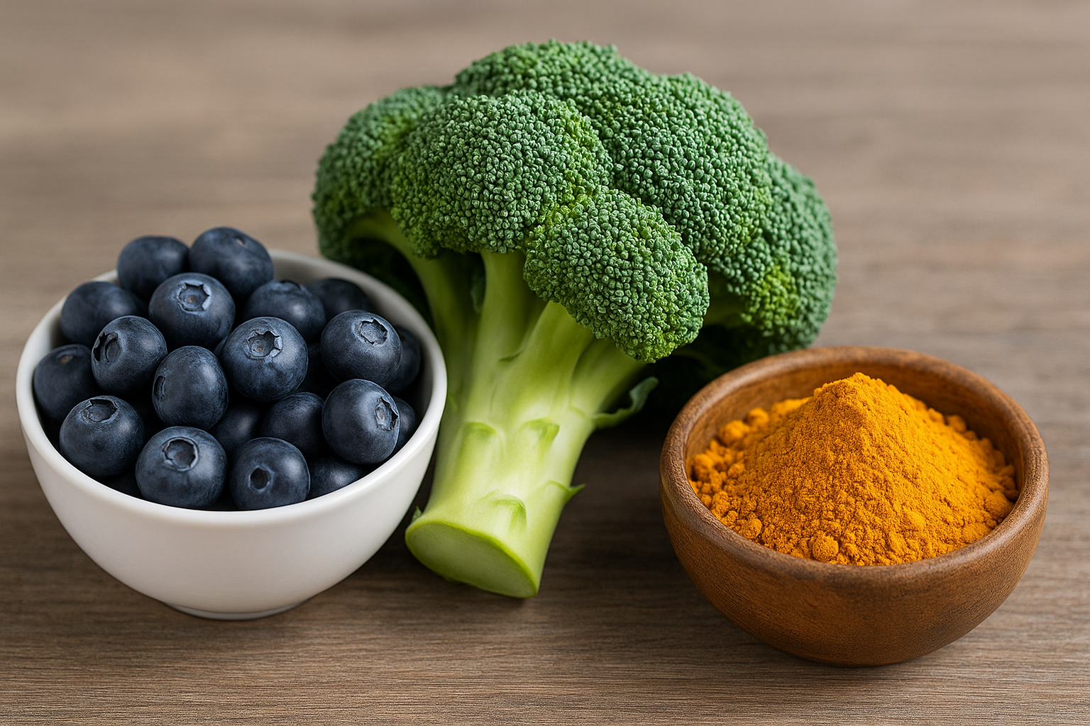 블루베리, 브로콜리, 강황