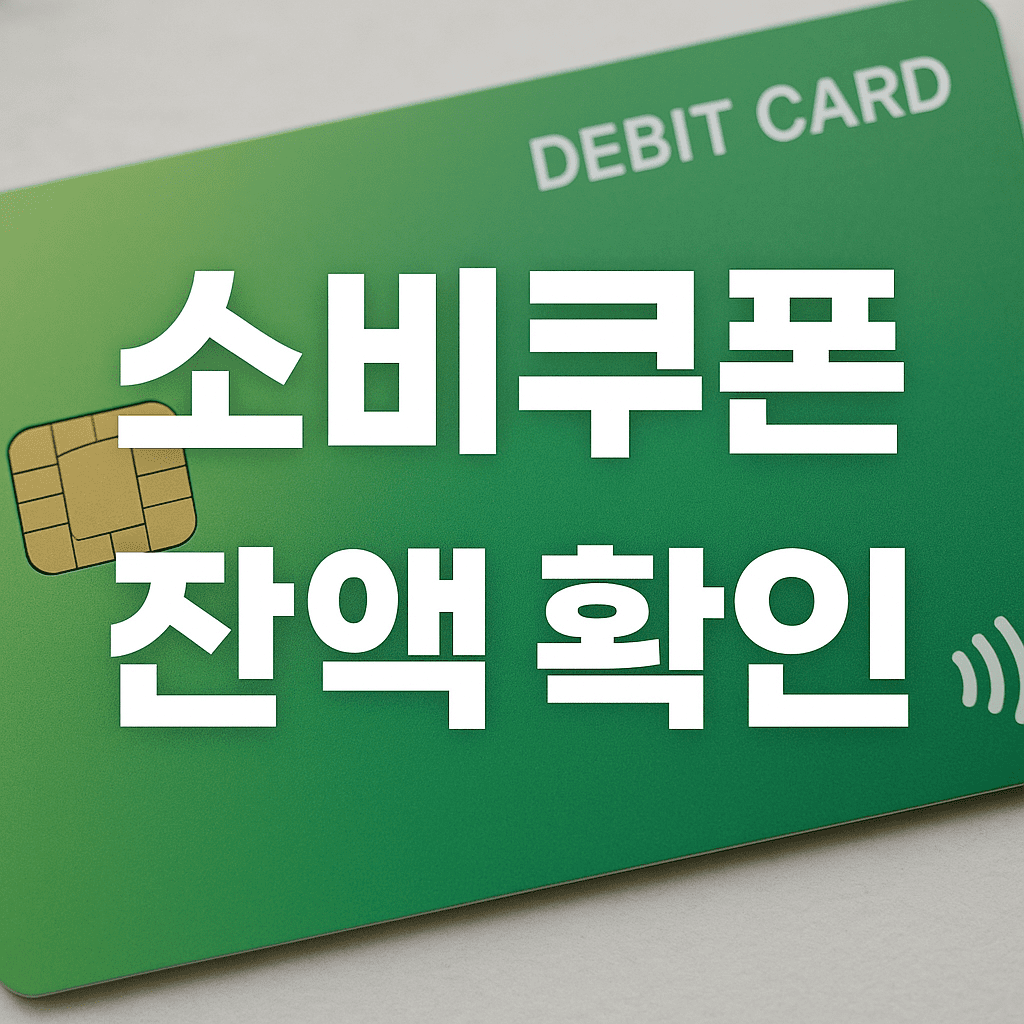 소비쿠폰 선불카드 잔액 확인 방법과 주의사항 총정리