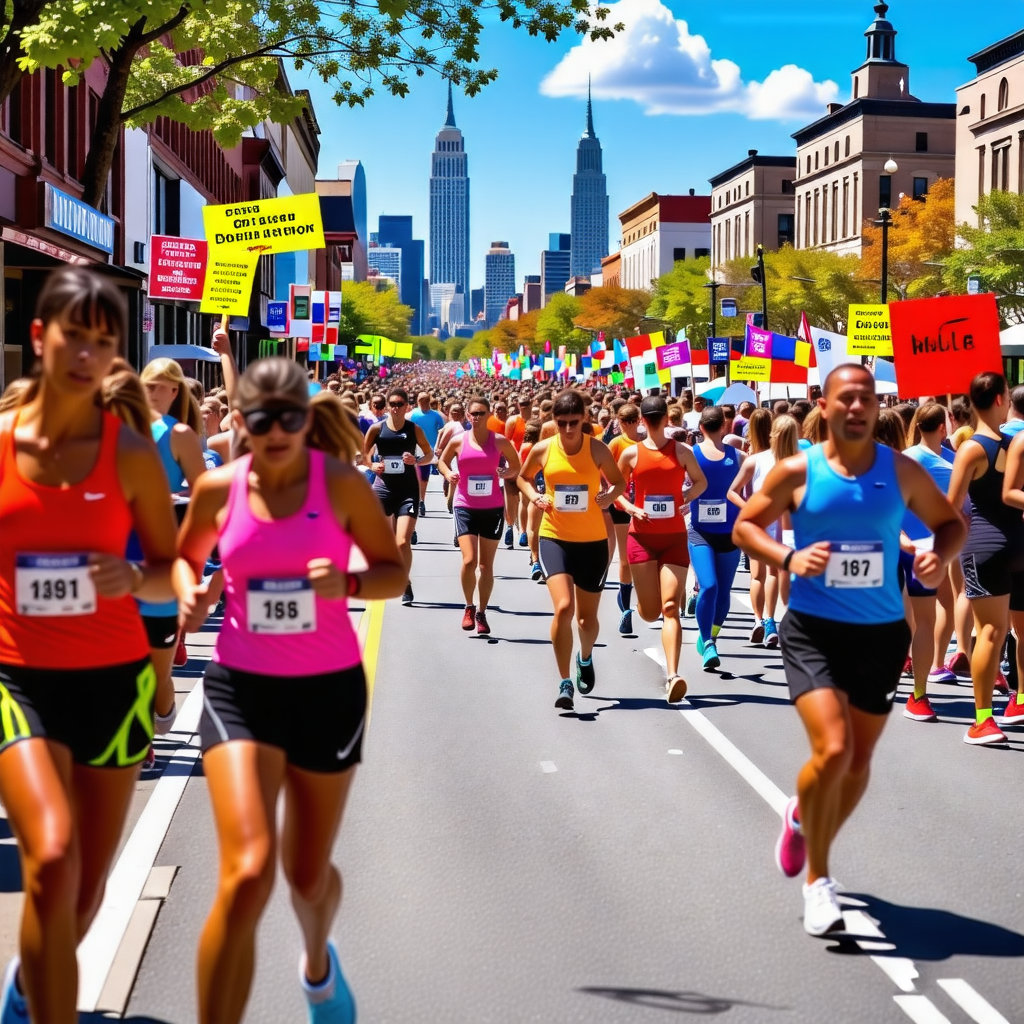 보스턴마라톤 대회 사진