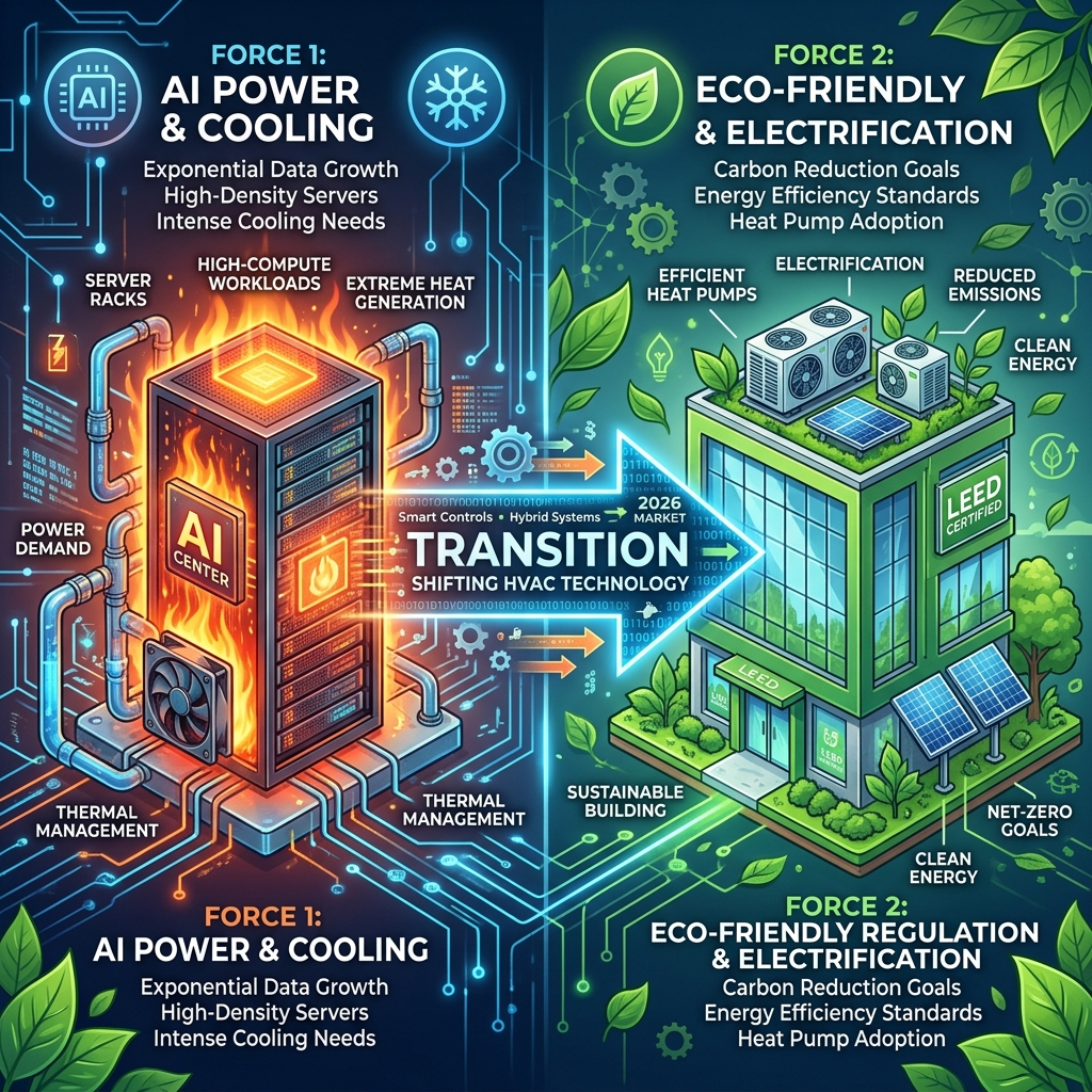 2026년 미국 냉방·공조(HVAC) 관련주 투자 전략: AI 데이터센터와 친환경 슈퍼 사이클의 수혜주 분석