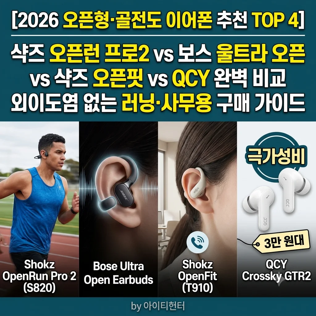 2026 무선 노이즈 캔슬링 헤드폰 추천 TOP 4 소니 WH-1000XM5 보스 QC 울트라 앤커 Q45 CH720N 비교 출퇴근 스터디 가이드