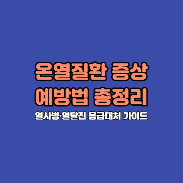 온열질환의 정의, 원인, 주요 증상, 단계별 특징, 응급처치, 예방 방법